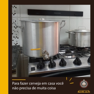Para fazer cerveja em casa você não precisa de muita coisa. Basta uma panela e um fogão.