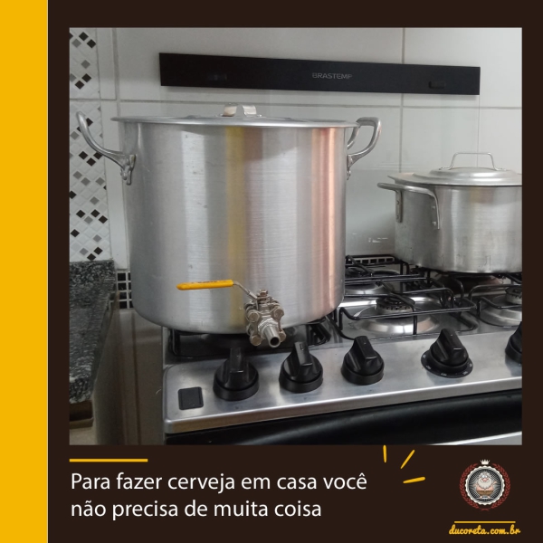 Para fazer cerveja em casa você não precisa de muita coisa. Basta uma panela e um fogão.